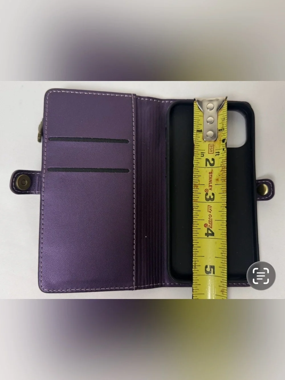 Purple Faux Leather iPhone 12 Mini / 13 Mini Wallet Case ✨📱